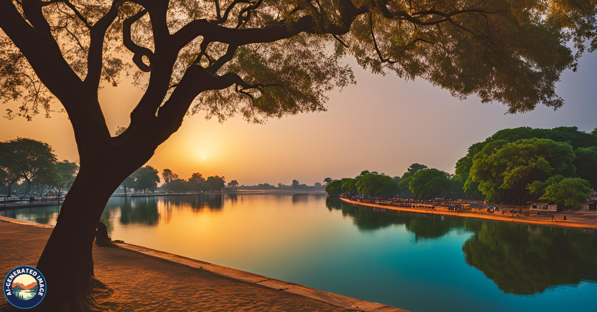 Kankaria Lake. Picnic spot.