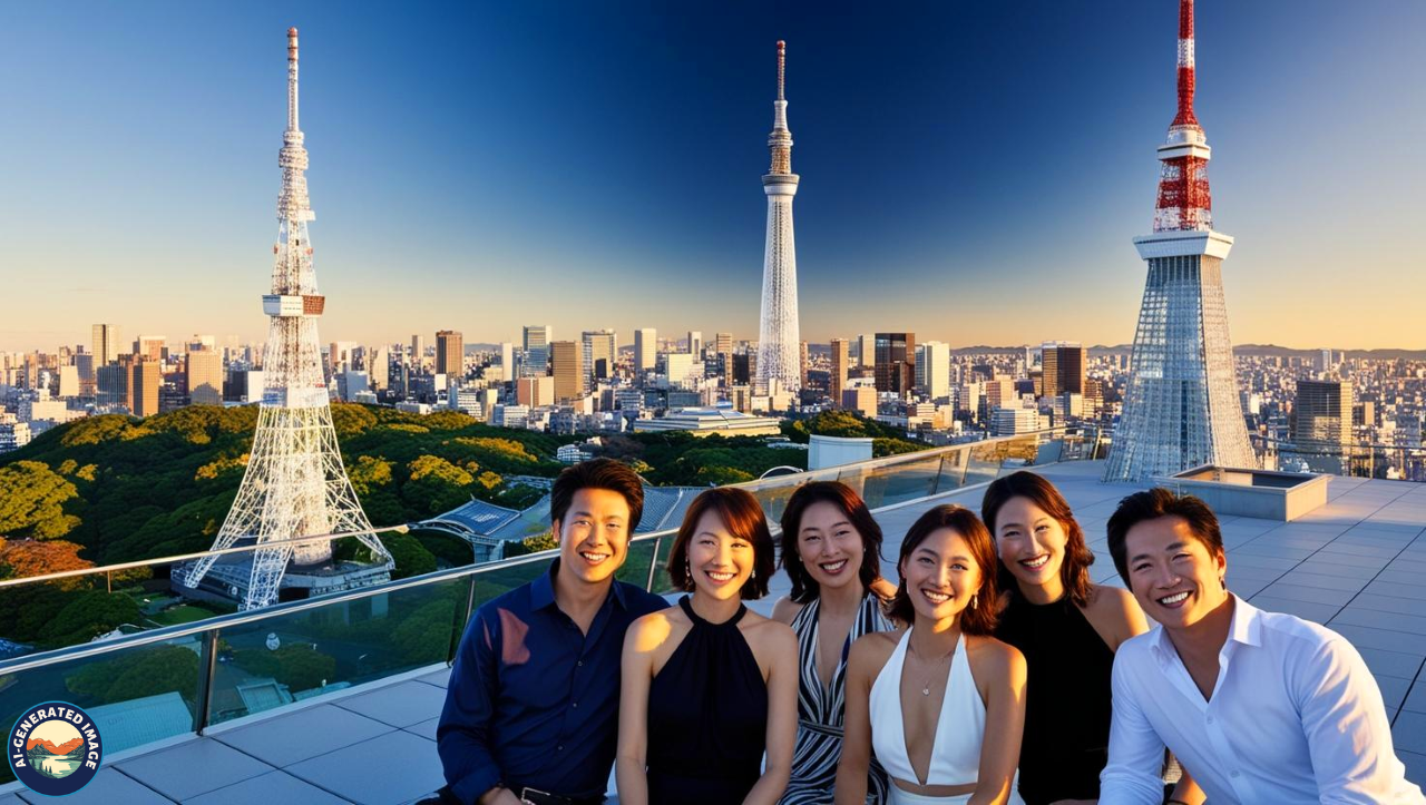 Tokyo Tower and Tokyo Skytree