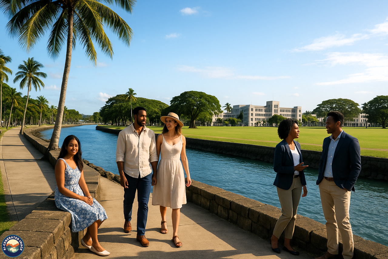 Suva Seawall and Albert Park
